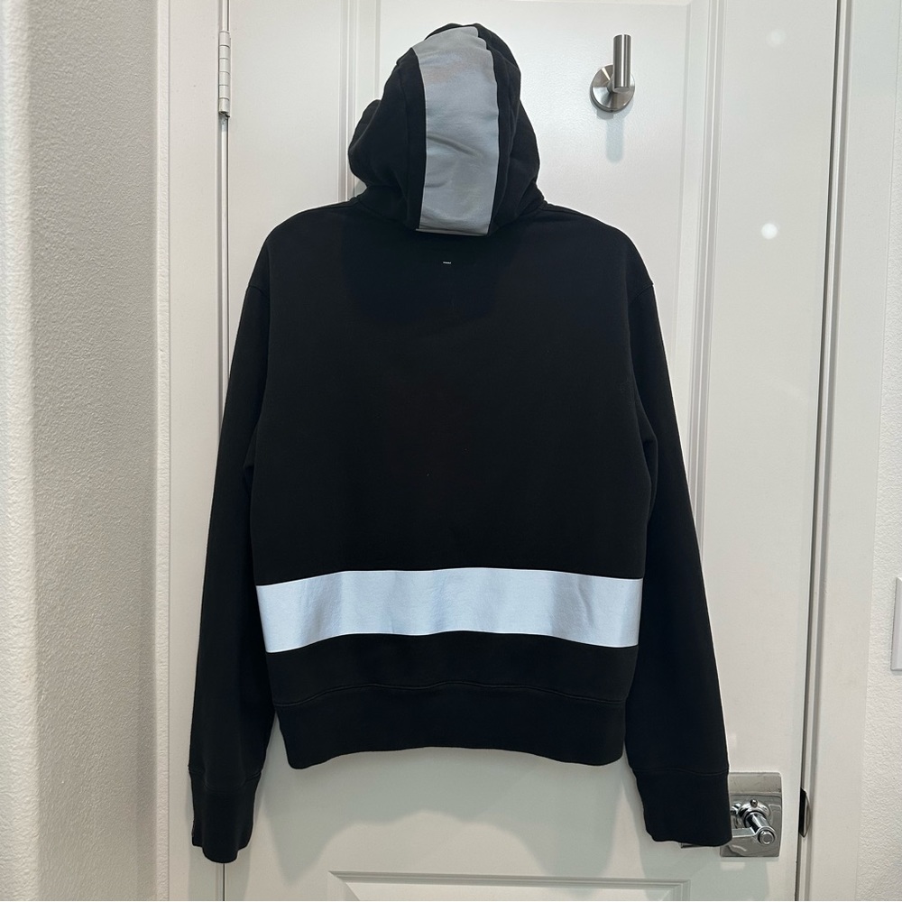 Rag & Bone - Black Hoodie Sweater with Reflective Material - Size M
